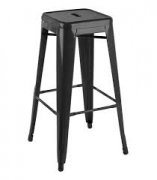 Bar Stool Metal Black